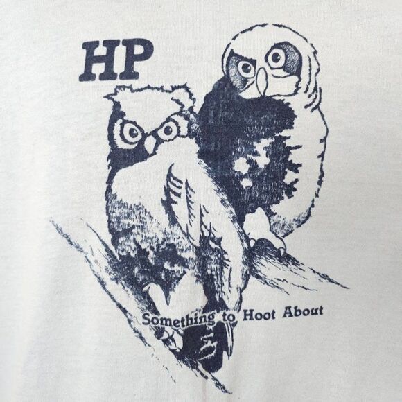 Hewlett Packard HP Owl T Shirt Vintage 70s 80s Something To Hoot About - Picture 2 of 7